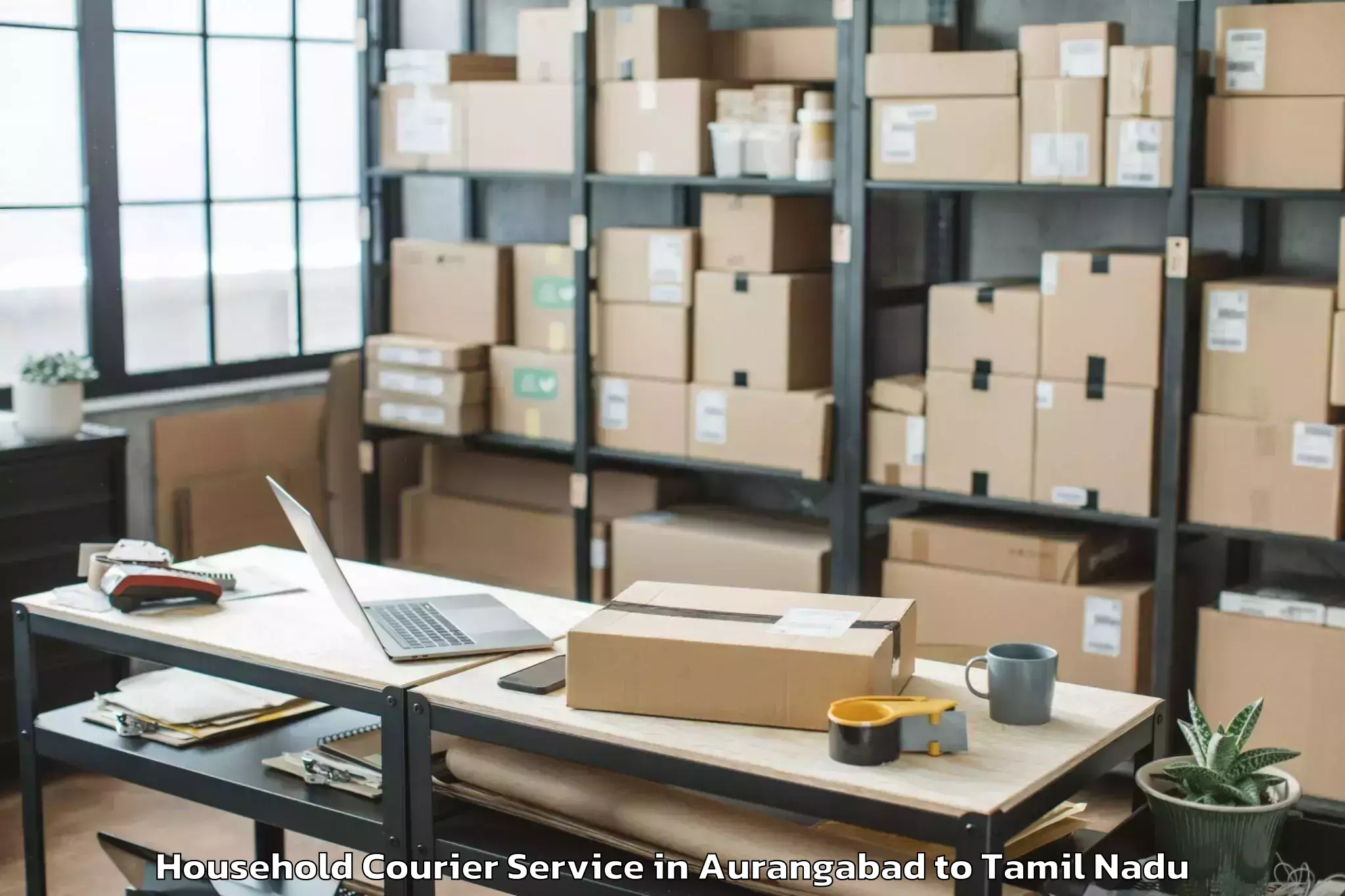 Trusted Aurangabad to Konganapuram Household Courier